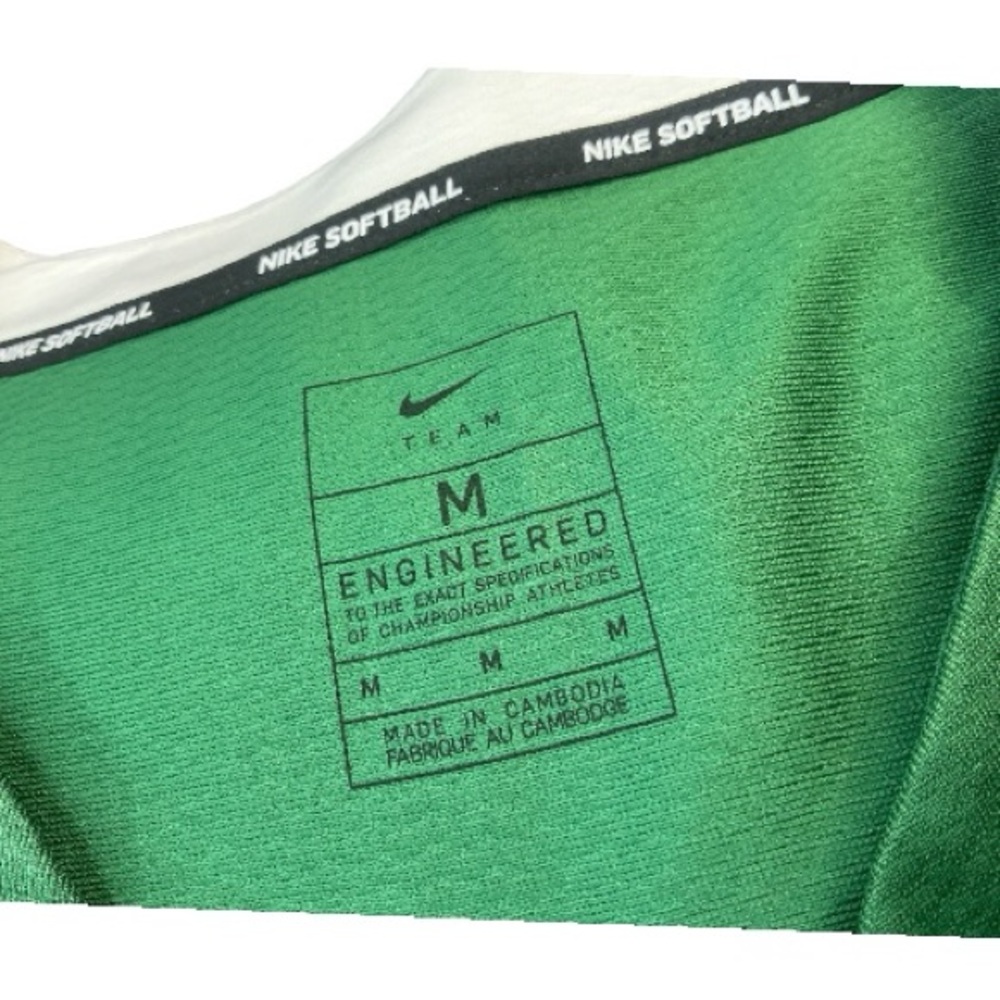Nike Green and White Women's Softball Jersey - Picture 2 of 4